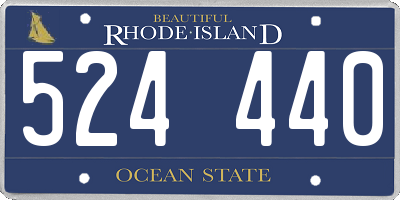 RI license plate 524440