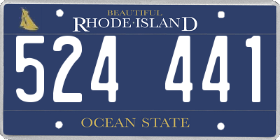 RI license plate 524441