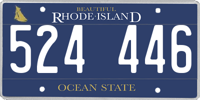 RI license plate 524446