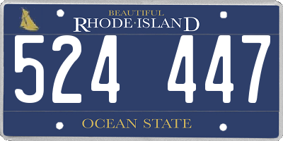 RI license plate 524447