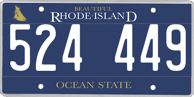 RI license plate 524449