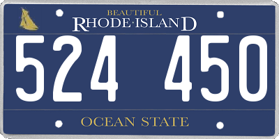 RI license plate 524450