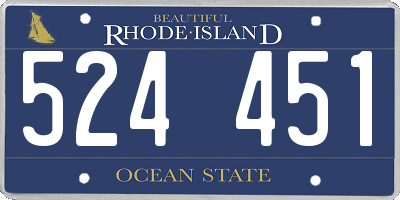 RI license plate 524451