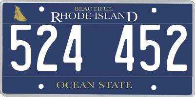 RI license plate 524452