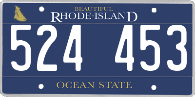 RI license plate 524453