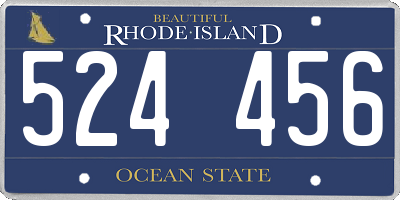RI license plate 524456