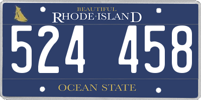 RI license plate 524458