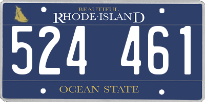 RI license plate 524461