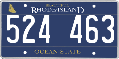 RI license plate 524463