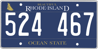 RI license plate 524467