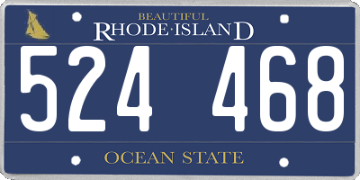 RI license plate 524468