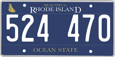 RI license plate 524470