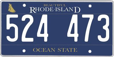 RI license plate 524473
