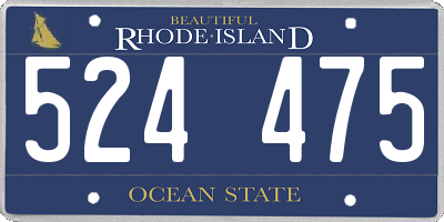 RI license plate 524475