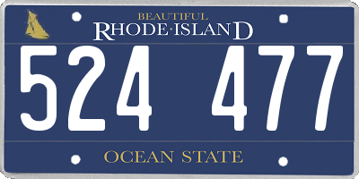 RI license plate 524477