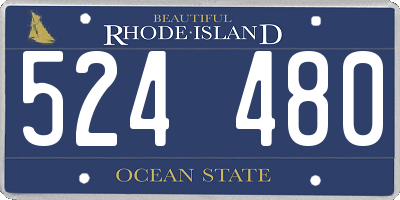 RI license plate 524480