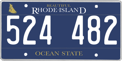 RI license plate 524482