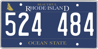 RI license plate 524484