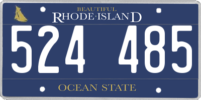 RI license plate 524485