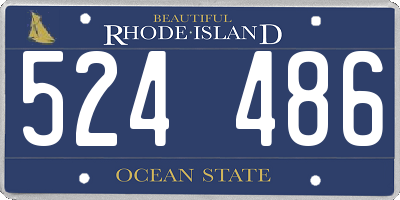 RI license plate 524486