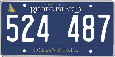 RI license plate 524487