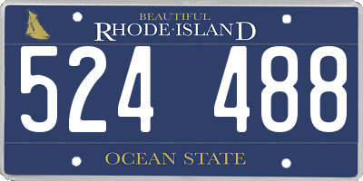 RI license plate 524488
