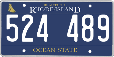 RI license plate 524489