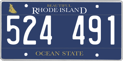 RI license plate 524491