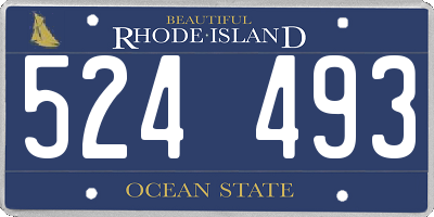 RI license plate 524493