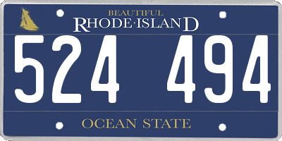RI license plate 524494