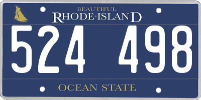 RI license plate 524498