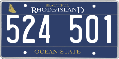 RI license plate 524501
