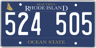 RI license plate 524505