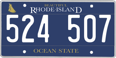 RI license plate 524507