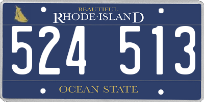 RI license plate 524513