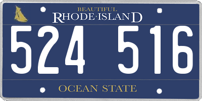 RI license plate 524516
