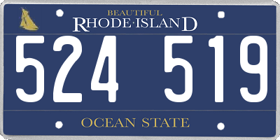 RI license plate 524519