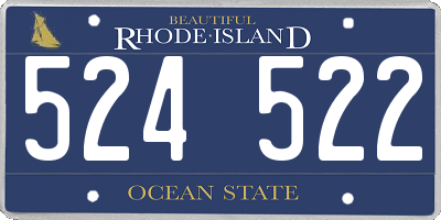 RI license plate 524522