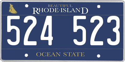 RI license plate 524523