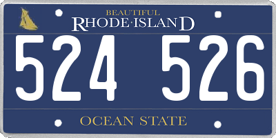 RI license plate 524526