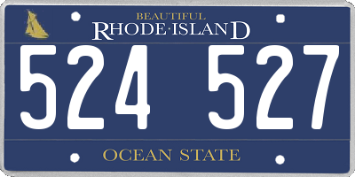 RI license plate 524527