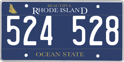 RI license plate 524528
