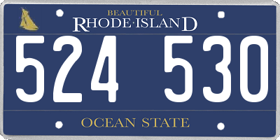 RI license plate 524530