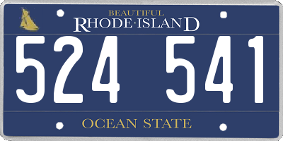 RI license plate 524541