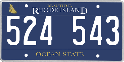 RI license plate 524543