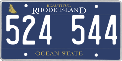 RI license plate 524544