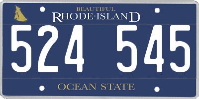 RI license plate 524545
