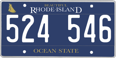 RI license plate 524546