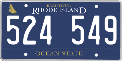 RI license plate 524549