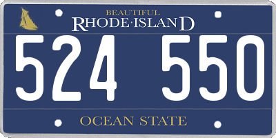 RI license plate 524550